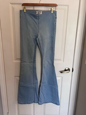 Free People Light Blue Flare Jeans